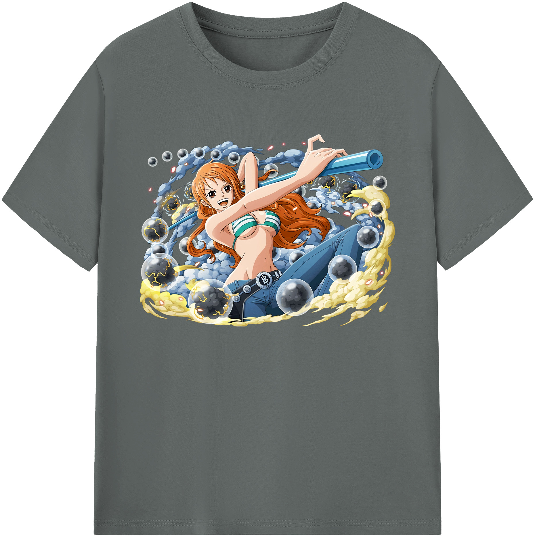ワンピース ナミ ONE PIECE Nami 綿100％ メンズ半袖Tシャツ｜肌触りやわらか＆通気性